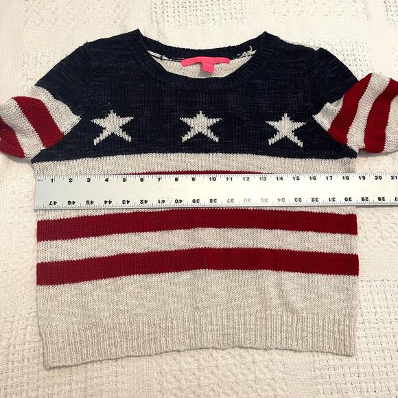 Rebellious One stars and stripes flag print sweater medium SP 7038 - Picture 3 of 10